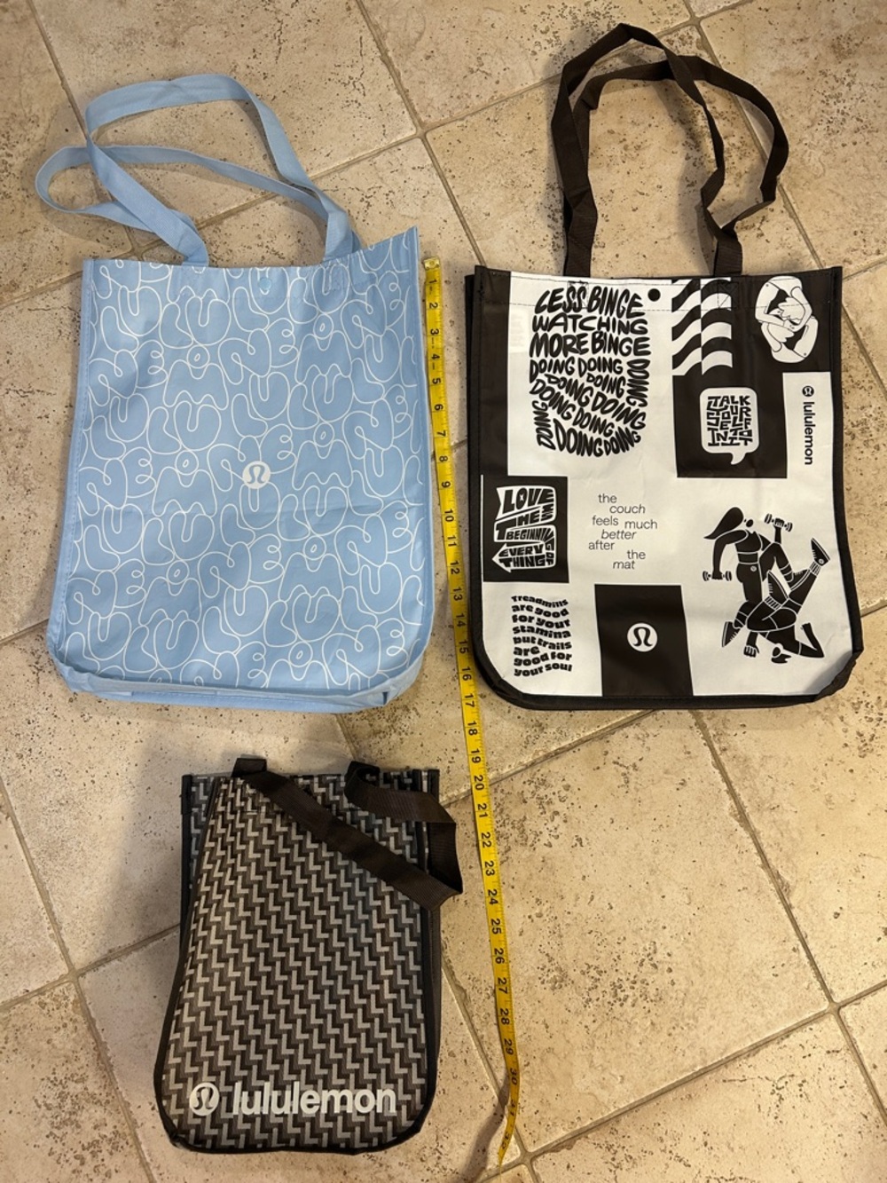 Lululemon Black & White Graphic Tote